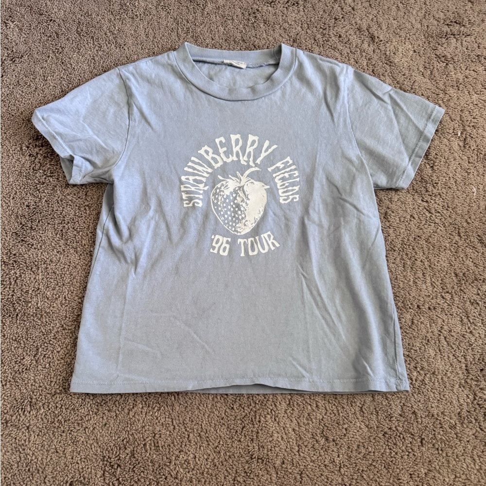 Brandy Melville Starberry Fields Light Blue Baby T-Shirt